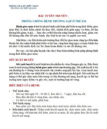 Tuyên truyền phòng bệnh sốt xuất huyết